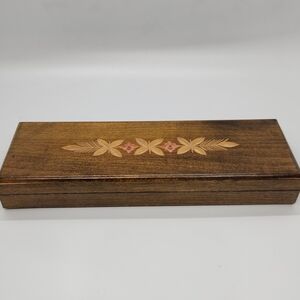 Wooden Floral Jewelry Box